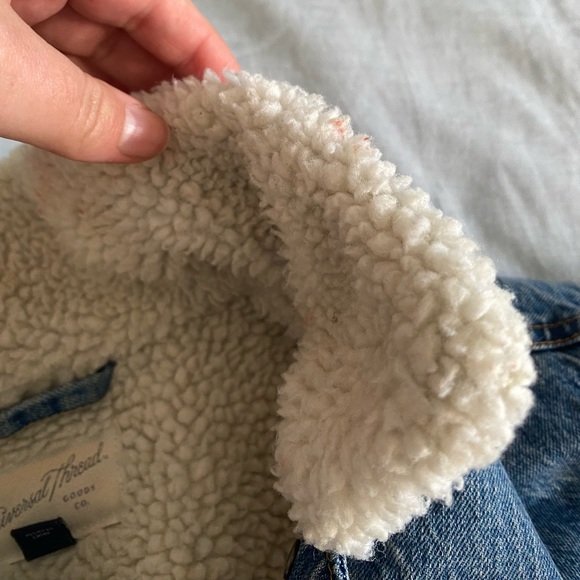 Jean denim shearling jacket target universal thread - Picture 12 of 13